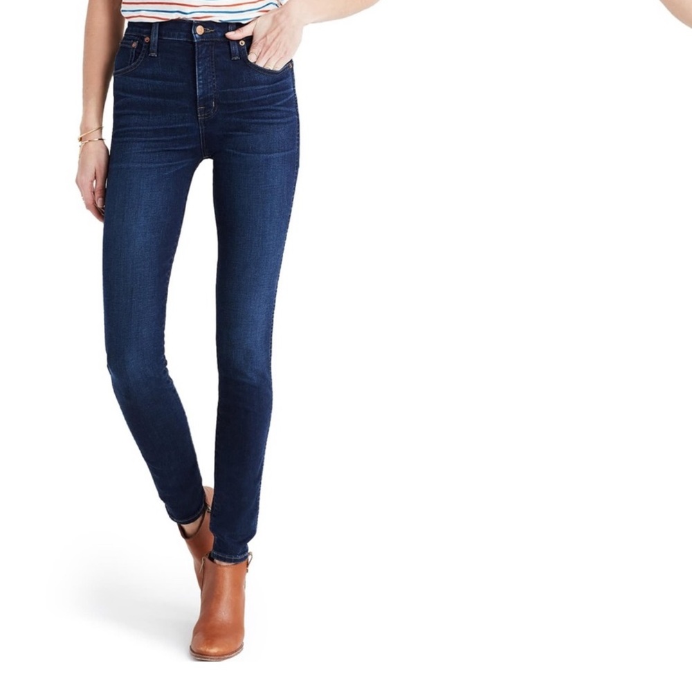 Madewell Women's 10” High Rise Dark Blue Skinny Jeans